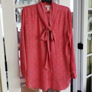 COPY - LOFT tie neck top